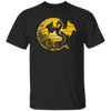 Dragon Flowers Vintage, Gold Dragon, Love Dragon, Flower In Circle Unisex T-Shirt