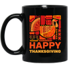 Give Thanks, Happy Thanksgiving Day, Love Thanksgiving, Best Retro Black Mug