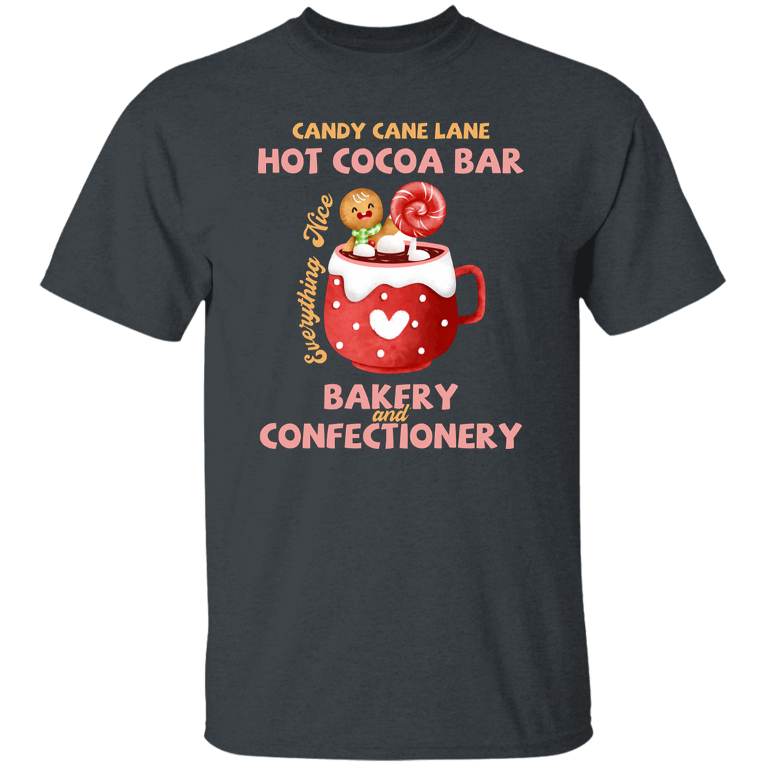 Candy Cane Lane Hot Cocoa Bar, Bakery And Confectionery, Merry Christmas, Trendy Christmas Unisex T-Shirt