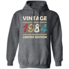 Vintage Birthday, 1984 Birthday, Retro 1984, Retro Birthday Pullover Hoodie