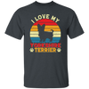 I Love My Yorkshire Terrier, Retro Yorkshire, Yorkshire Silhouette Unisex T-Shirt