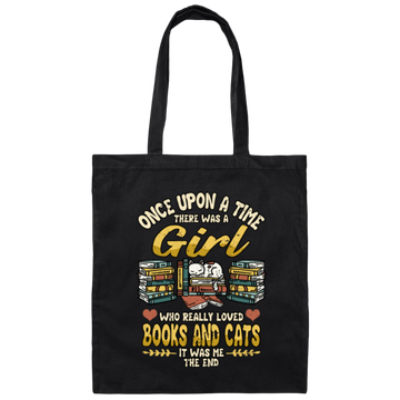 Read Book Books Funny Cat Saying Gift, Cat Lover Canvas Tote Bag