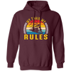 My Train, My Rules, Retro Train, Retro Rules, Train Silhouette Pullover Hoodie