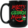 Merry Grinch Mas, Merry Christmas, Grinch Xmas, Funny Grinch, Trendy Halloween Black Mug