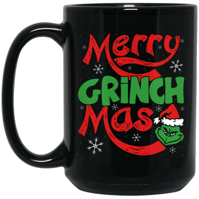 Merry Grinch Mas, Merry Christmas, Grinch Xmas, Funny Grinch, Trendy Halloween Black Mug