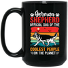 German Shepherd, Becgie, Retro German Shepherd Black Mug