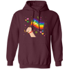 Pride Month, LGBT Gifts, LGBT Flag, Love And Peace Pullover Hoodie