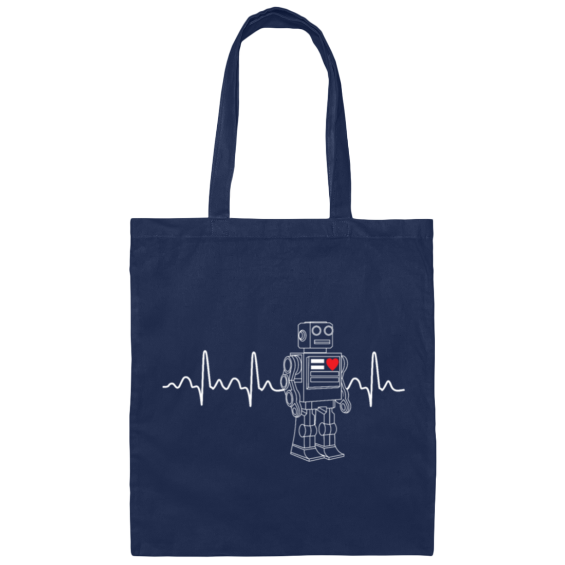 Robotics Engineer Heartbeat Engineering Gifts Canvas Tote Bag