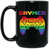 Gaymer Rainbow, Gamer Love Gift, Gaming LGBT Design, Best Gaymer Black Mug