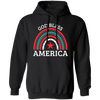 God Bless America, Rainbow American, Retro Rainbow Pullover Hoodie