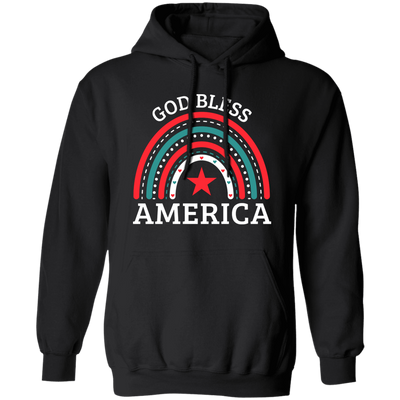 God Bless America, Rainbow American, Retro Rainbow Pullover Hoodie