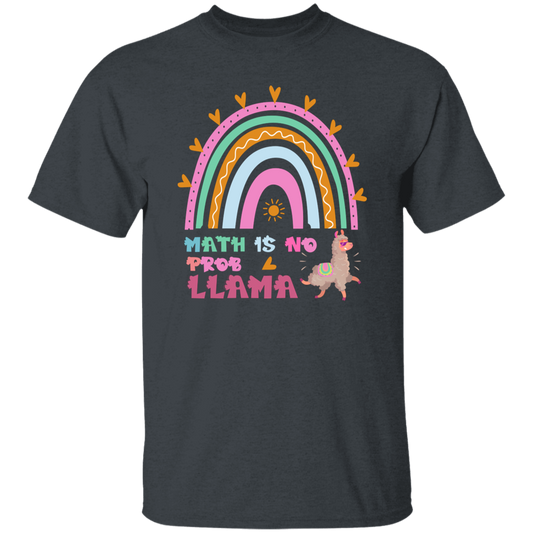 Math Is No Problem, No Prob-llama, Math Rainbow Unisex T-Shirt