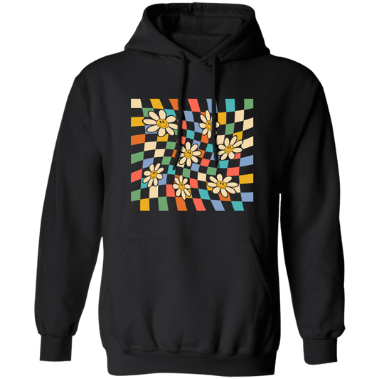 Groovy Emotion, Smile Icon, Smiley Face, Smiley Sunflower Pullover Hoodie