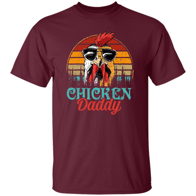 Chicken Daddy Gift, Love Retro Chicken, Father's Day Gift Unisex T-Shirt