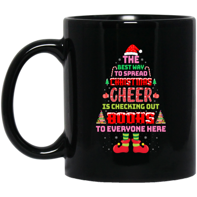 The Best Way To Spread Christmas Cheer Is Checking Out Books To Everyone Here, Merry Christmas, Trendy Christmas Black Mug