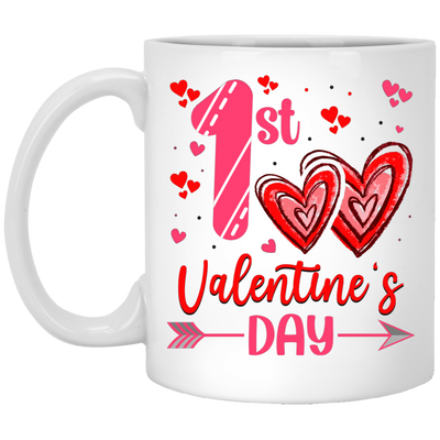 My First Valentine's Day, Valentine With You, First Love, Valentine's Day, Trendy Valentine White Mug
