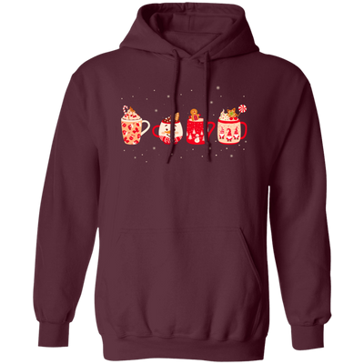 Christmas Cups, Coffee Cup, Set Cup Of Christmas, Merry Christmas, Trendy Christmas Pullover Hoodie