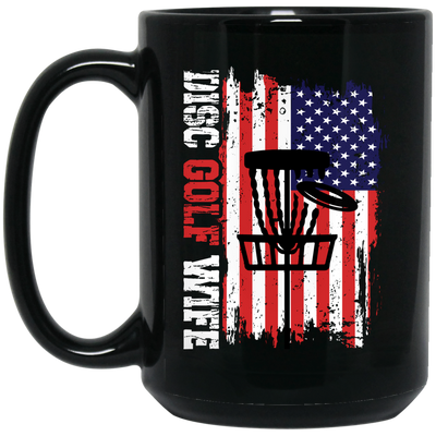 Disc Golf Wife, American Disc Golf, Disc Golf Game Black Mug