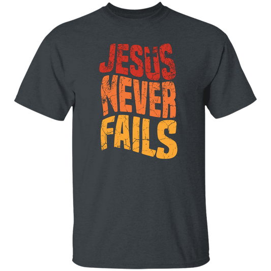 Jesus Never Fails, Jesus Cross, Retro Jesus, Christ Cross Unisex T-Shirt