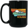 Great Bear, Montana Outdoors, Retro Mountains, Great Bear Wilderness Black Mug