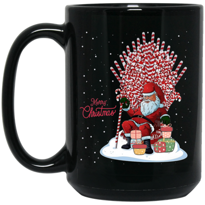 Old Santa, Drunk Christmas, Angry Santa, Chieftain Santa, Merry Christmas, Trendy Christmas Black Mug