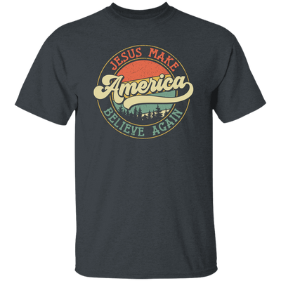 Jesus Make America Believe Again, Retro America Unisex T-Shirt