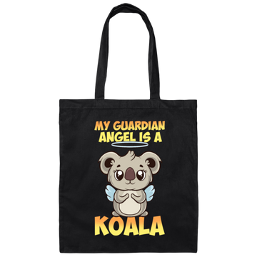 My Guardian Angel Is A Koala Angel Koalas With Cute Wings Retro Canvas Tote Bag