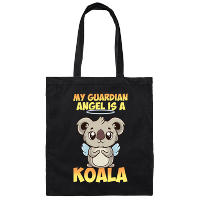 My Guardian Angel Is A Koala Angel Koalas With Cute Wings Retro Canvas Tote Bag