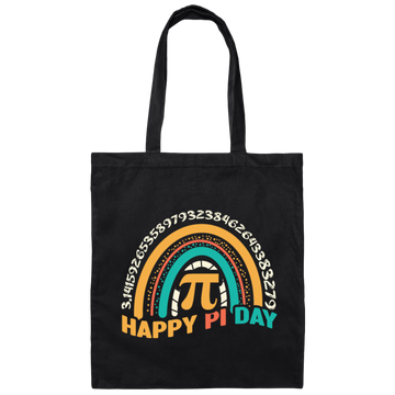 Math Lover, Happy Pi Day, Pi Love Gift, Retro Pi Gift Lover Canvas Tote Bag