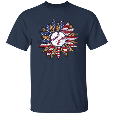 American Baseball, Sunflower Baseball, Leopard Sunflower-4 Unisex T-Shirt