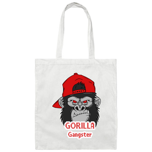 Gorilla Gangster, Best Gorilla, Cool Gorilla, Funny Gangster Gorilla Canvas Tote Bag