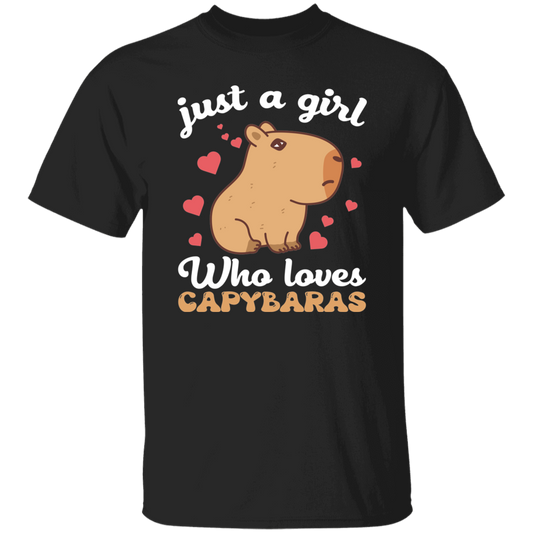 Just A Girl Who Loves Capybaras, Cute Funny Capybaras Unisex T-Shirt