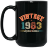Limited Edition 1983, 1983 Vintage Style, Love In 1983, Best 1983 Black Mug