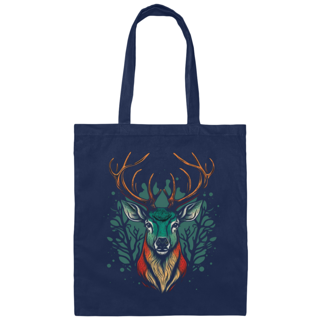 A Deer Head, Love Deer Gift, Deer Head Love Gift, Best Of Deer Retro Canvas Tote Bag