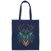 A Deer Head, Love Deer Gift, Deer Head Love Gift, Best Of Deer Retro Canvas Tote Bag