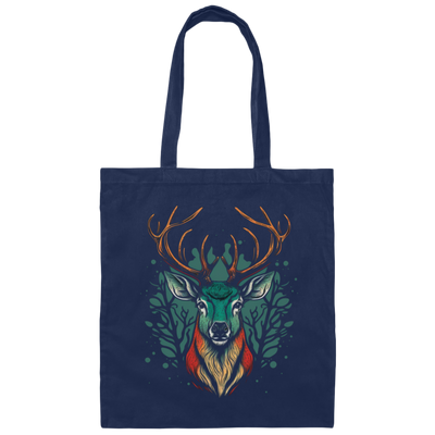 A Deer Head, Love Deer Gift, Deer Head Love Gift, Best Of Deer Retro Canvas Tote Bag