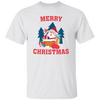 Cute Santa, Happy Santa, Funny Santa, Santa With Gift, Merry Christmas, Trendy Christmas Unisex T-Shirt