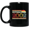 18th 2002 Birthday Gift, Product Classic, Vintage 2002, Love 2002 Black Mug