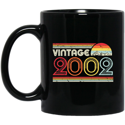 18th 2002 Birthday Gift, Product Classic, Vintage 2002, Love 2002 Black Mug