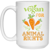Love Carrot, Carrot Lover Gift, Vegan For Animal Right White Mug