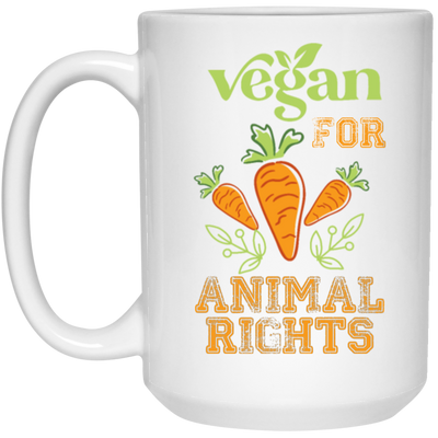 Love Carrot, Carrot Lover Gift, Vegan For Animal Right White Mug