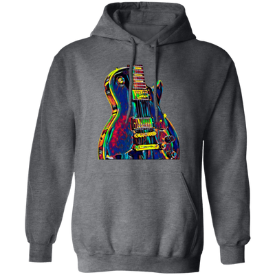 Metal Rock Music Lead Colors, Electric Guitar, Musician Player, Colorful Guitar, Guitarist Pullover Hoodie