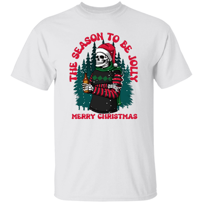 The Season To Be Jolly, Merry Christmas, Trendy Christmas, Skeleton Santa Unisex T-Shirt