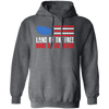 Land Of The Free Home Of The Brave, American Flag Pullover Hoodie