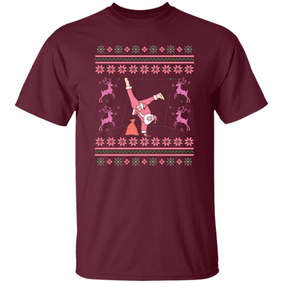 Pinky Santa, Hip Hop Santa, Santa Breakdance, Xmas Pattern, Merry Christmas, Trendy Christmas Unisex T-Shirt