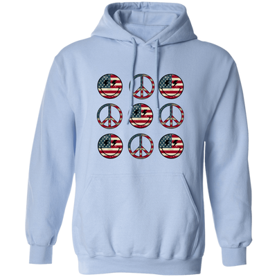 Peace American, Smiley Emotion, Smile America, Peace Smile Pullover Hoodie