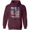 Police Officer Hourly Rate, Funny Police Officer, Best Of Police Officer Pullover Hoodie