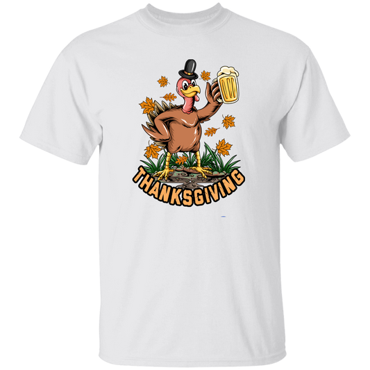 Turkey With Beer, Thanksgiving's Day, Thankful With Beer Unisex T-Shirt