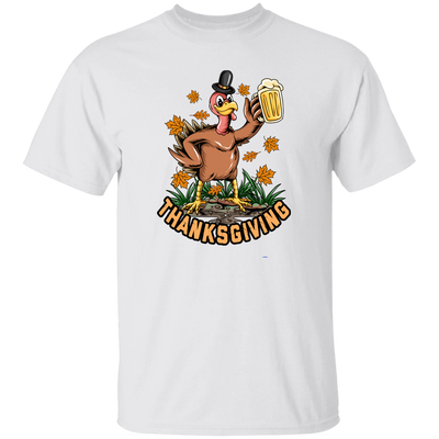 Turkey With Beer, Thanksgiving's Day, Thankful With Beer Unisex T-Shirt