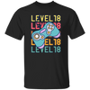 Gamer, Level 18 Up, 18th Birthday, Play Station, Game Player Unisex T-Shirt